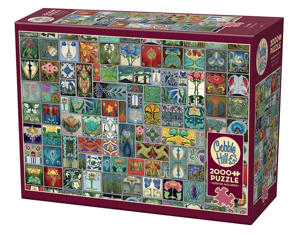Amazon.com: Cobble Hill 2000 Piece Puzzle - Tilework - Sample